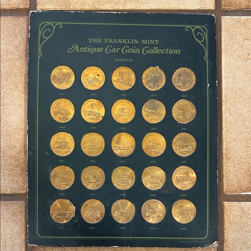 Franklin Mint Gold Antique Car Coin Set